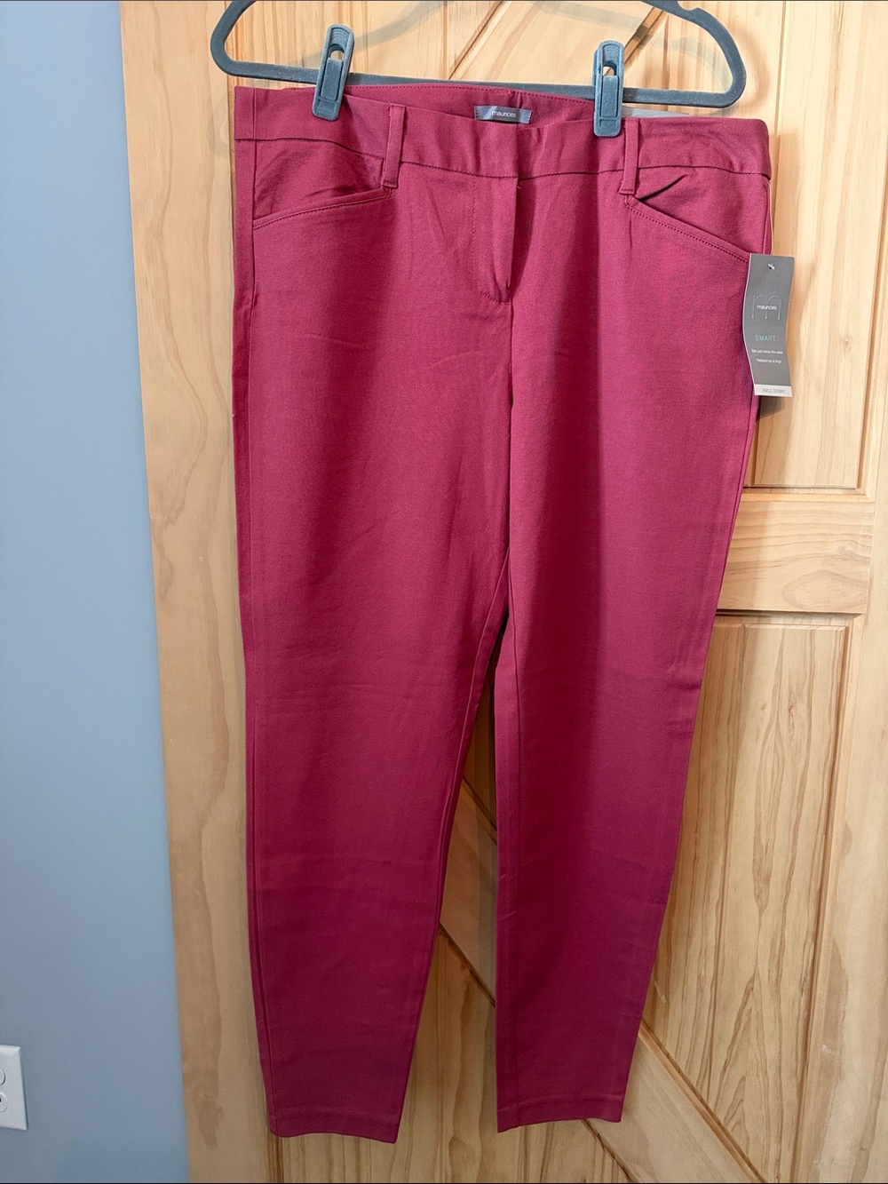 Maurices Skinny Ankle Pants in Berry